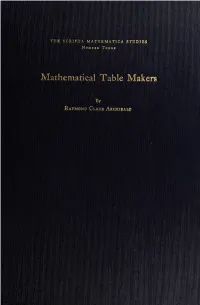 Mathematical Table Makers