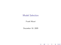 Model Selection