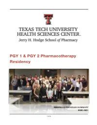 Pharmacotherapy Program Description 2020-2021