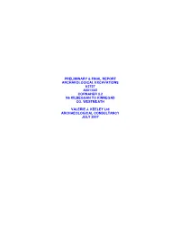 Preliminary & Final Report Archaeological