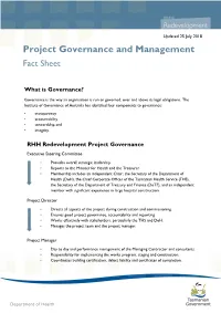 Project Governance and Management