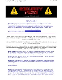 SQRL Revisited