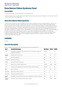 Blueprint Genetics Bone Marrow Failure Syndrome Panel