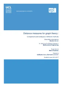 "Distance Measures for Graph Theory"