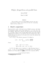Elliptic Dilogarithms and Parallel Lines