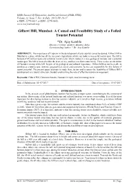 Gilbert Hill, Mumbai: a Causal and Feasibility Study of a Failed Tourist Potential