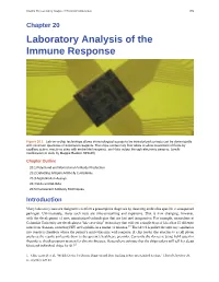 Laboratory Analysis of the Immune Response 859