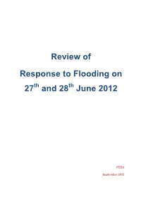 Review of Response to Flooding on 27 and 28 June 2012