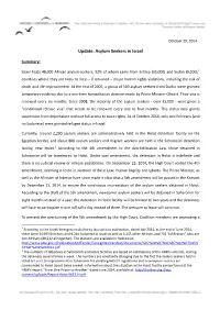 Update: Asylum Seekers in Israel