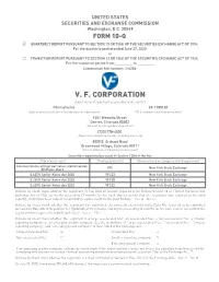 VF CORPORATION Table of Contents