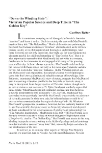 Victorian Popular Science and Deep Time in “The Golden Key”