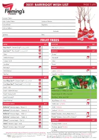 2021 BAREROOT WISH LIST PAGE 1 of 9