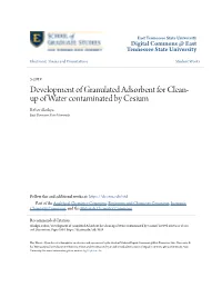 Development of Granulated Adsorbent for Clean-Up of Water Contaminated by Cesium" (2019)