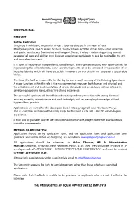 GREGYNOG HALL Head Chef Further Particulars Gregynog Is an Historic