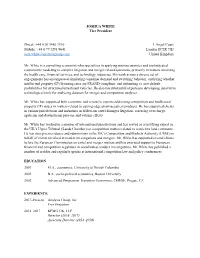Joshua White CV