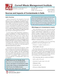 Sources and Impacts of Contaminants in Soils