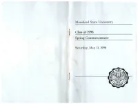 1996 Commencement Program