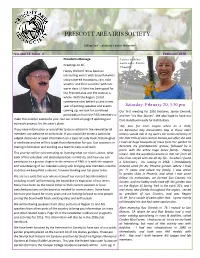 2016 February Newsletter