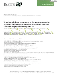 A Nuclear Phylogenomic Study of the Angiosperm Order Myrtales, Exploring the Potential and Limitations of the Universal Angiosperms353 Probe Set