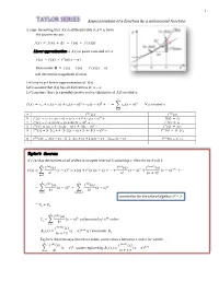 Approximation of a Function by a Polynomial Function