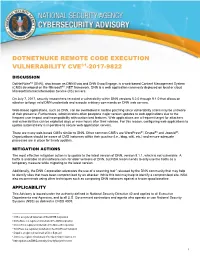 Dotnetnuke Remote Code Execution Vulnerability Cve®1-2017-9822