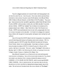 Emma Wahl's Statement Regarding Her WEST Fellowship Project Two