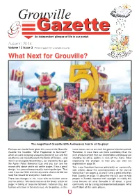 Grouville Gazettegazette an Independent Glimpse of Life in Our Parish Autumn 2014 Volume 12 Issue 3 Printed on Paper from Sustainable Resources
