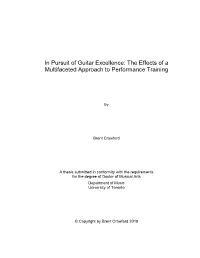 In Pursuit of Guitar Excellence: the Effects of a Multifaceted Approach to Performance Training
