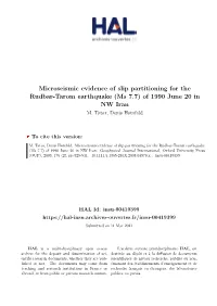 Microseismic Evidence of Slip Partitioning for the Rudbar-Tarom Earthquake (Ms 7.7) of 1990 June 20 in NW Iran M