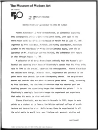 PIERRE ALECHINSKY: a PRINT RETROSPECTIVE, an Exhibition Exploring