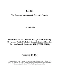 RINEX Version 3.04 I