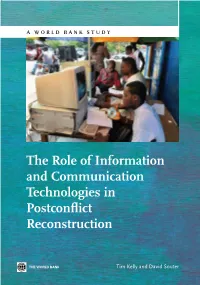 The Role of Information and Communication Technologies in Postconflict Reconstruction