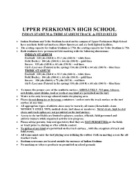 UPHS Stadium Rules and Guidelines
