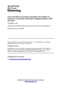Uses and Abuses of Primary Education