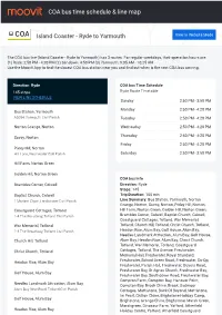 COA Bus Time Schedule & Line Route