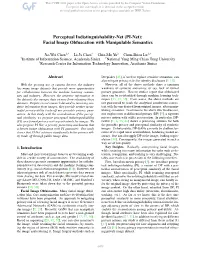 (PI-Net): Facial Image Obfuscation with Manipulable Semantics