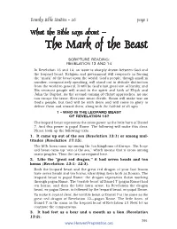 The Mark of T the Mark of the Beast