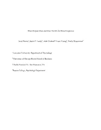 What Disgust Does and Does Not Do for Moral Cognition Jared Piazzaa