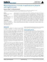 A Review of Applications to Physical and Cognitive Work