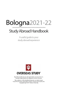 Bologna-IU Handbook Read the Program