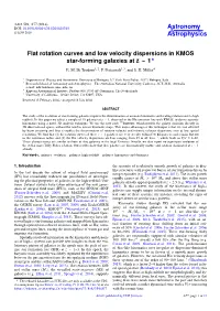 Flat Rotation Curves and Low Velocity Dispersions in KMOS Star-Forming Galaxies at Z ∼ 1? E