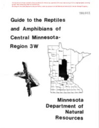 Guide to the Reptil and Am Hibians of Central Minnesota- Regi N3w