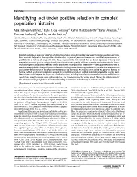 Identifying Loci Under Positive Selection in Complex Population Histories