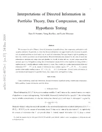 Interpretations of Directed Information in Portfolio Theory, Data