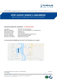 OFFRE LOCATIVE SOUMISE a CONCURRENCE Mise En Œuvre De L’Ordonnance N°2017-562 Du 19 Avril 2017