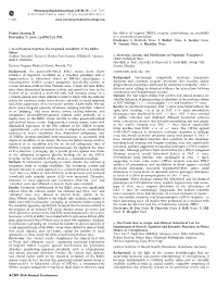 Poster Session II the Effects of Targeted NMDA Receptor Interventions on Sociability December 7, 2010 5:30PM-7:30 PM in a Standardized Paradigm