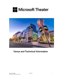 Microsoft-Theater-Venue-And-Technical-Information-Updated-05.16.19.Pdf