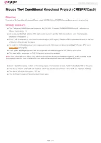 Mouse Tle4 Conditional Knockout Project (CRISPR/Cas9)
