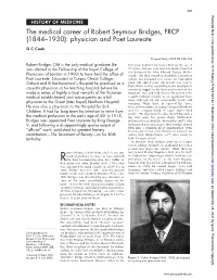 Physician and Poet Laureate G C Cook