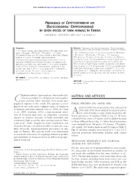 Prevalence of Cryptosporidium Spp. \(Eucoccidiorida